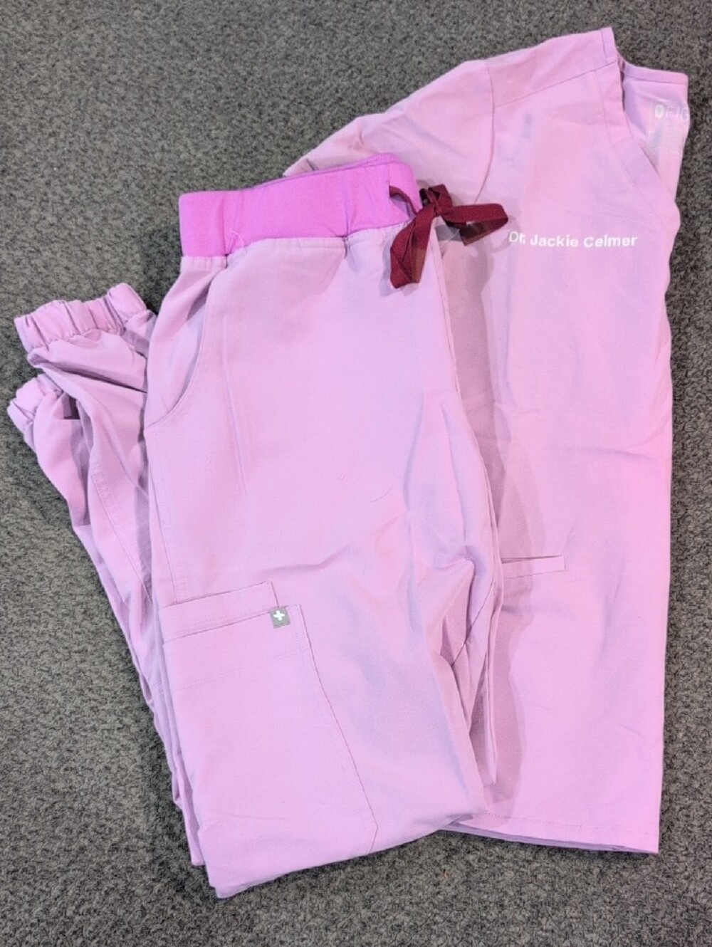Figs Women's Lilac Jogger Scrub Pants with Matching Scrub Top